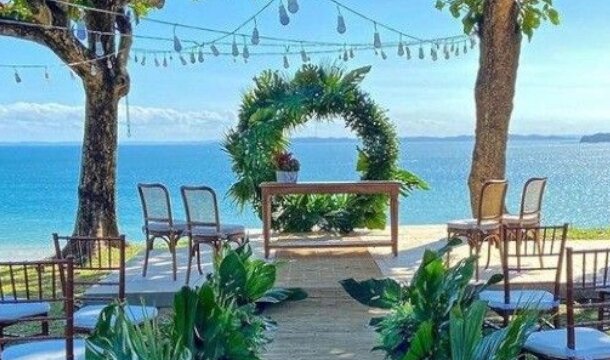 Green weeding beach