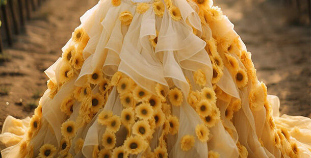 Sunflower Wedding Dress