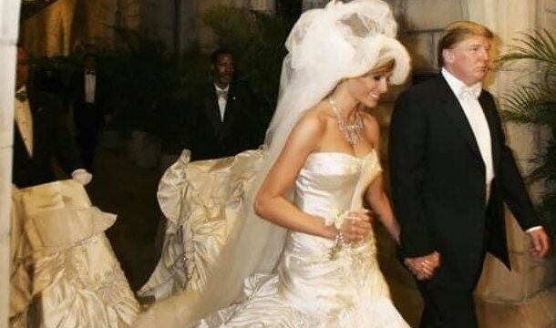 melania wedding dress