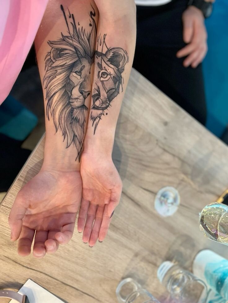 Lions wedding tattoos