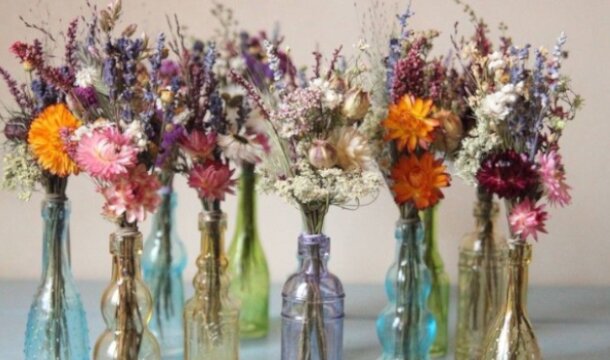 Wildflowers wedding centerpieces