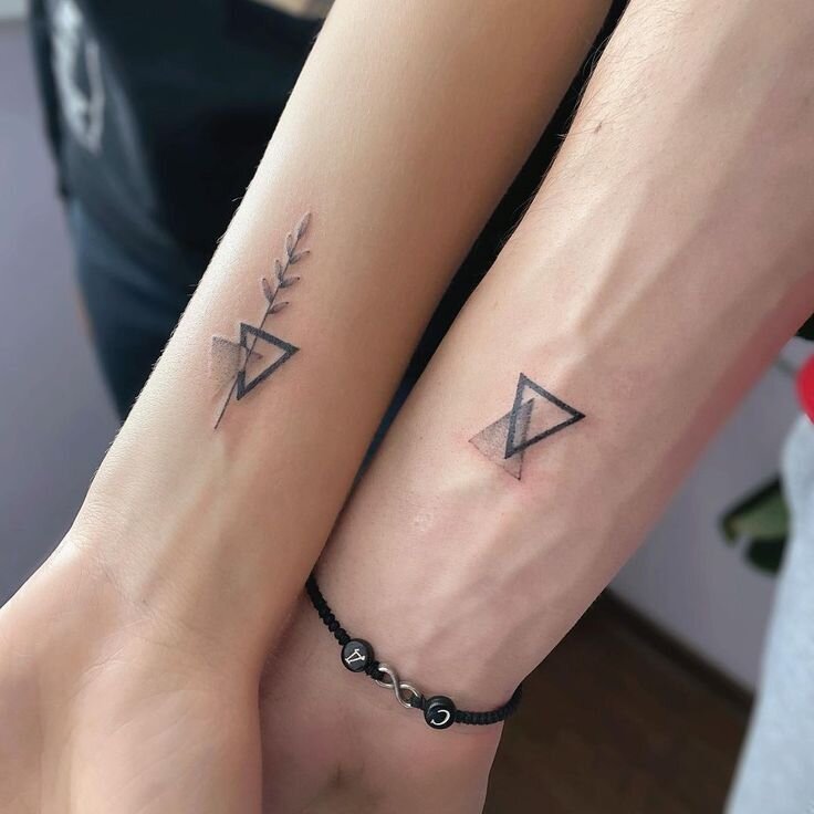 Triangles wedding tattoo