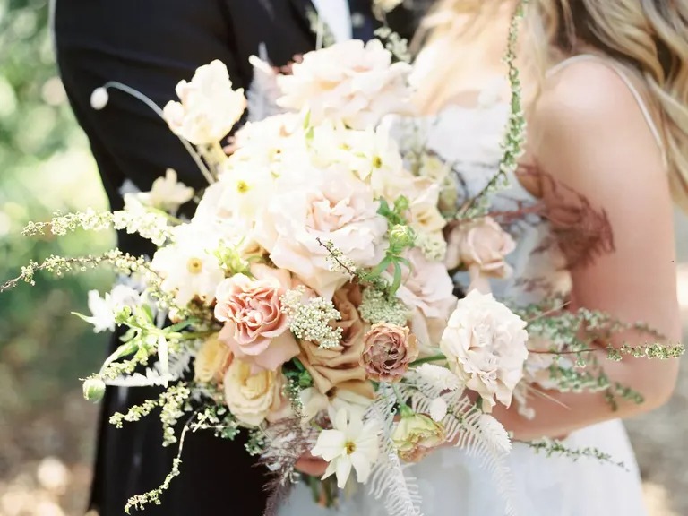 Carnations in wedding bouquets