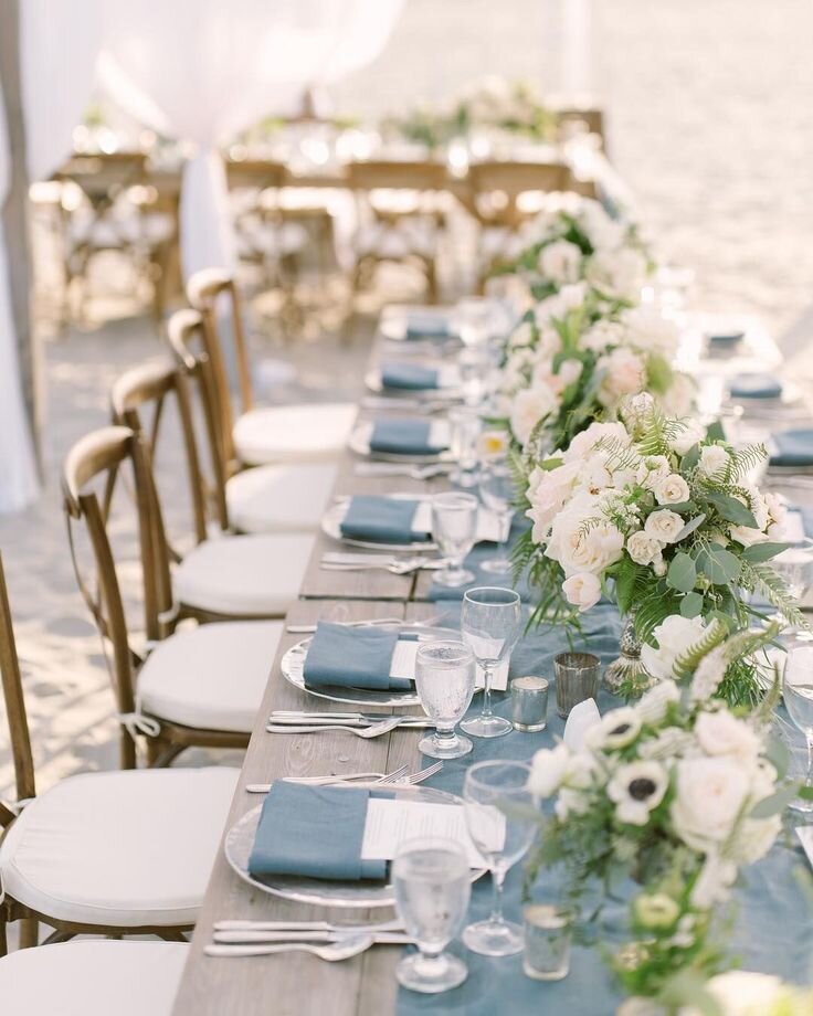 Dusty blue, green and white Wedding Color Palette