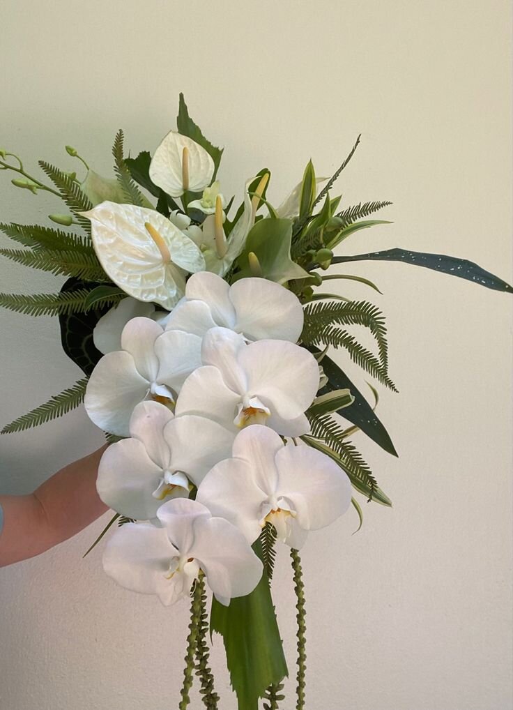 Tropical Orchid Bouquet with Anthurium