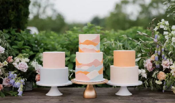 Two tier wedding cake