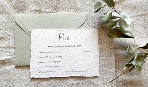 Wedding rsvp card examples