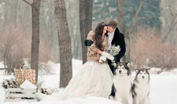 Winter wedding photos