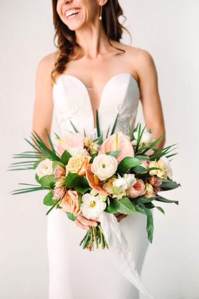 Royal Protea, Peony and Orchid Bridal Bouquet