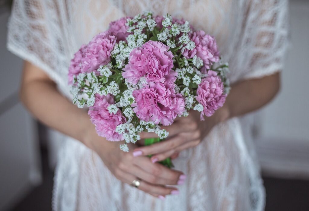 Carnation wedding bouquet