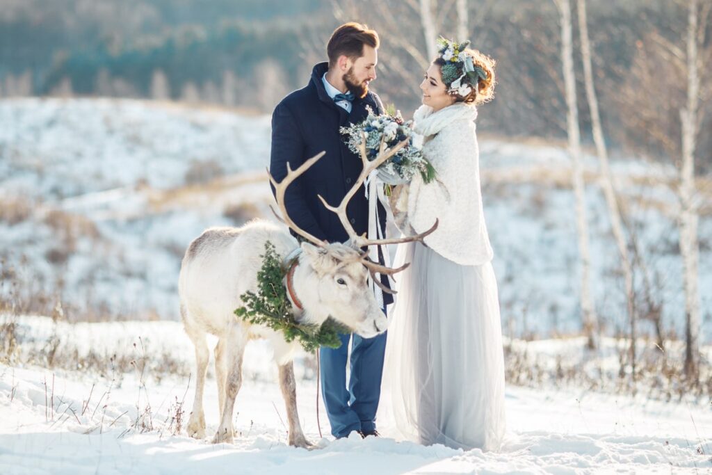 Winter wedding photos